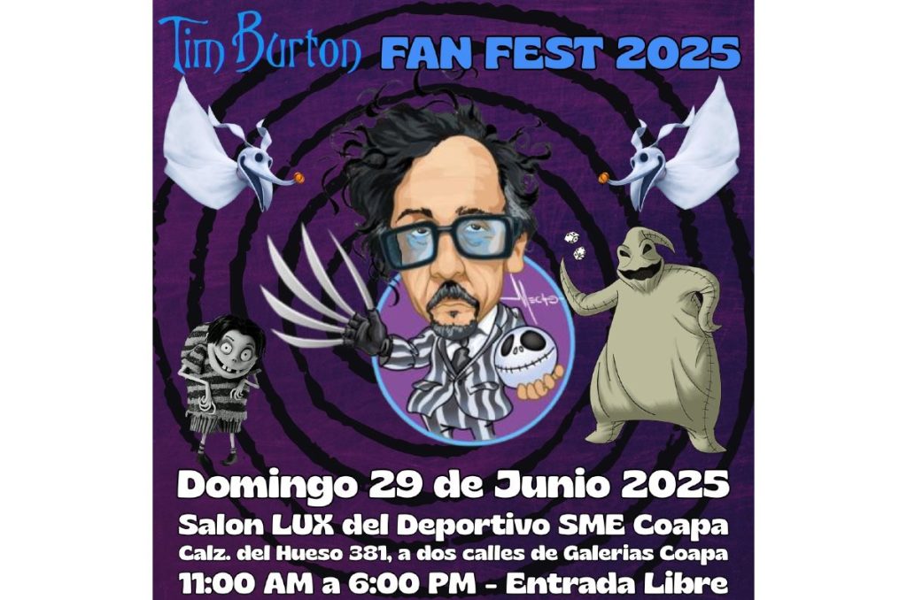 Tim Burton CDMX Fan Fest 2025 El Laberinto Bazar y Cosplay