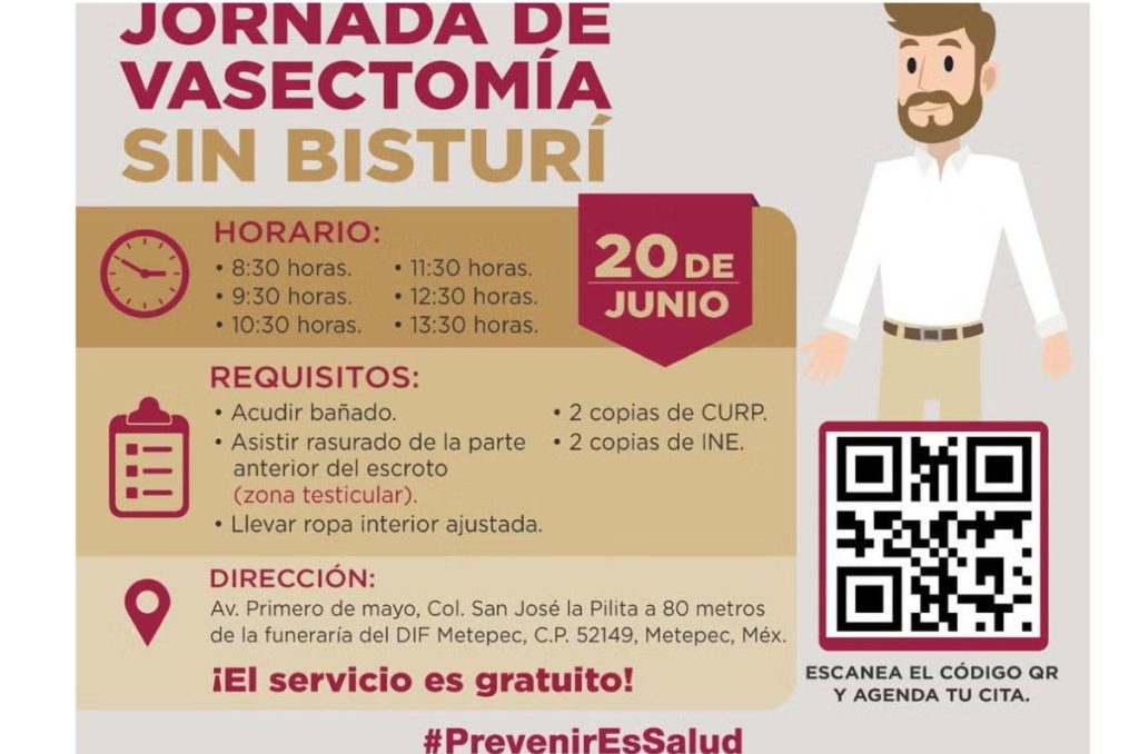 Este programa en Edomex ofrece vasectomías sin bisturí y sin costo 1