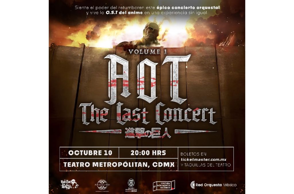 Attack On Titan anime Teatro Metropolitan concierto The Last Concert CDMX