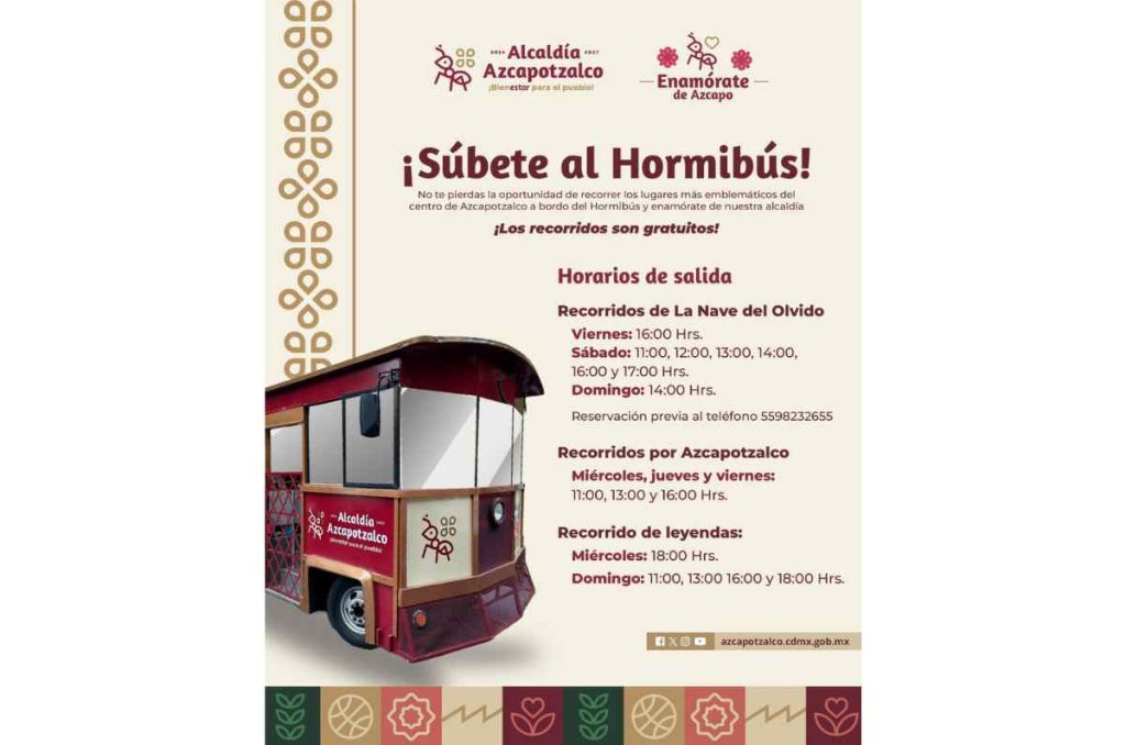 Descubre Azcapotzalco en el Hormibús: tours gratis por lugares llenos de historia