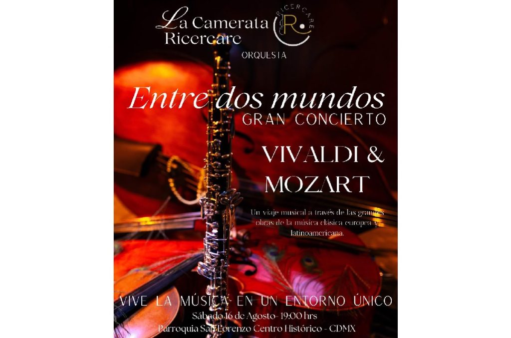Centro Histórico concierto sinfonico Mozart y Vivaldi Parroquia CDMX