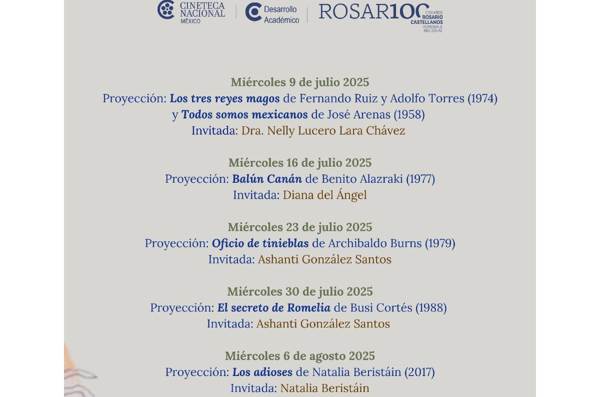cineteca-nacional-ciclo-100-natalicio-rosario-castellanos-peliculas-gratis