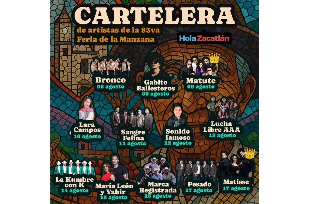 Feria de la Manzana 2025 Zacatlán, Puebla cartelera de conciertos por $100 pesos
