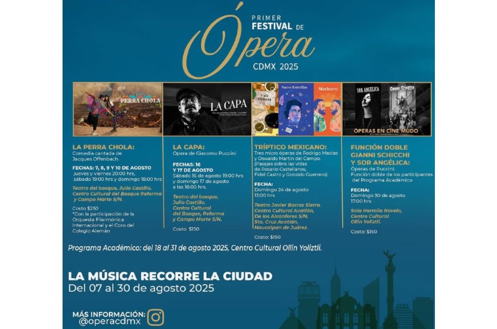 Festival de Ópera en CDMX 2025 conciertos y eventos primera edición