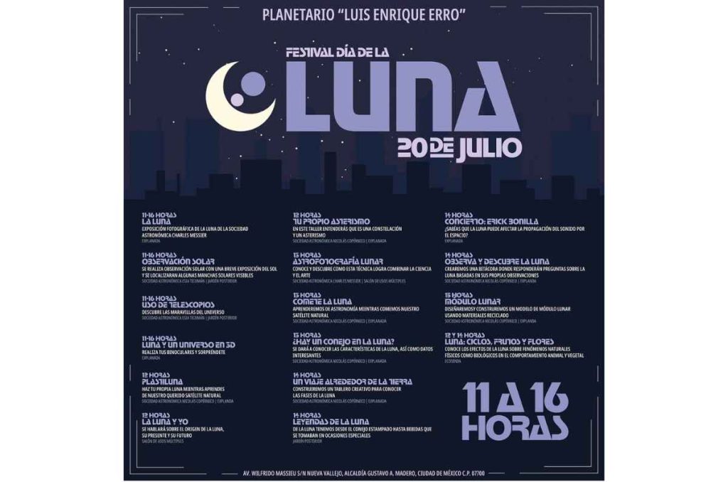Festival Día de la Luna en el Planetario del IPN con charlas, astrofotografía y más este 20 de julio