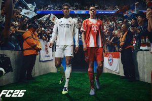 Bellingham y Musiala en la portada de EA Sports FC 26