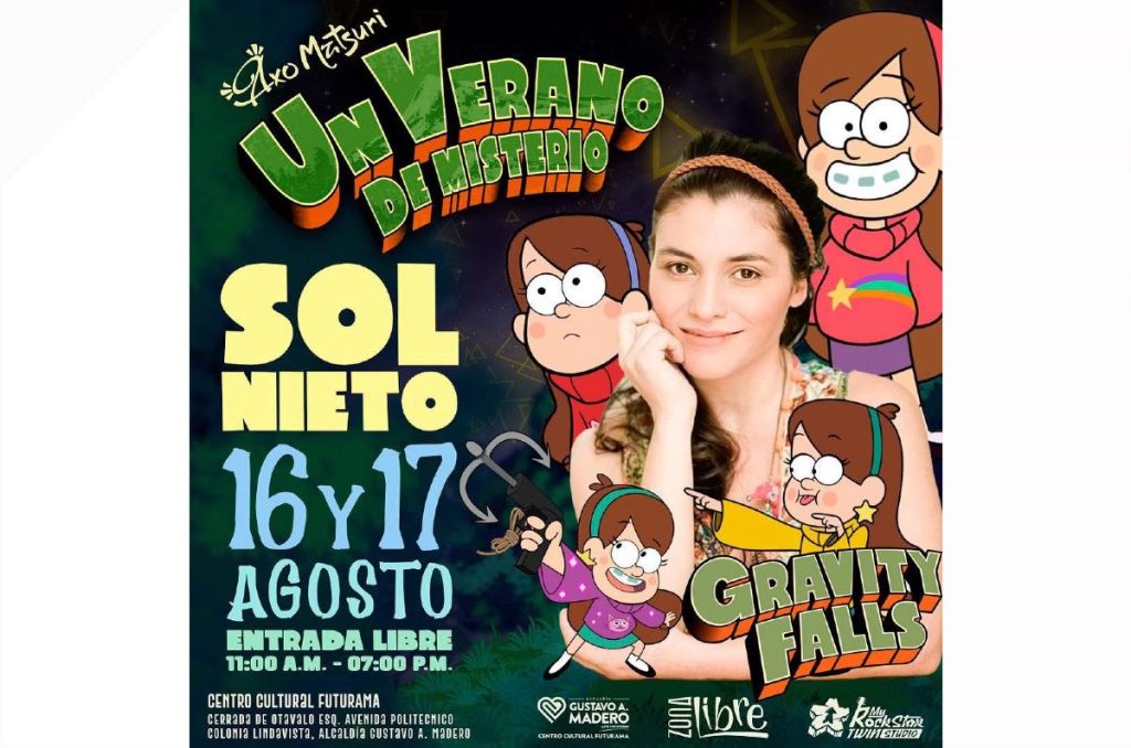 Gravity Falls Fan Event gratis CDMX Centro Cultural Futurama CDMX con voz de Mabel