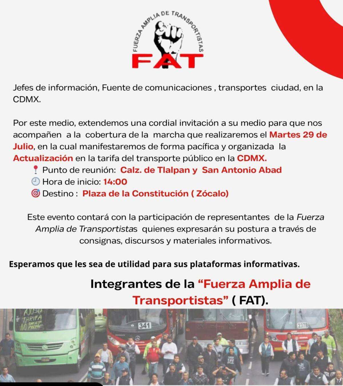 Nueva mega marcha de transportistas en CDMX
