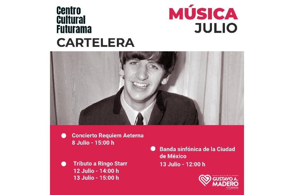 Ringo Starr The Beatles tributo Fan Event gratis Centro Cultural Futurama CDMX