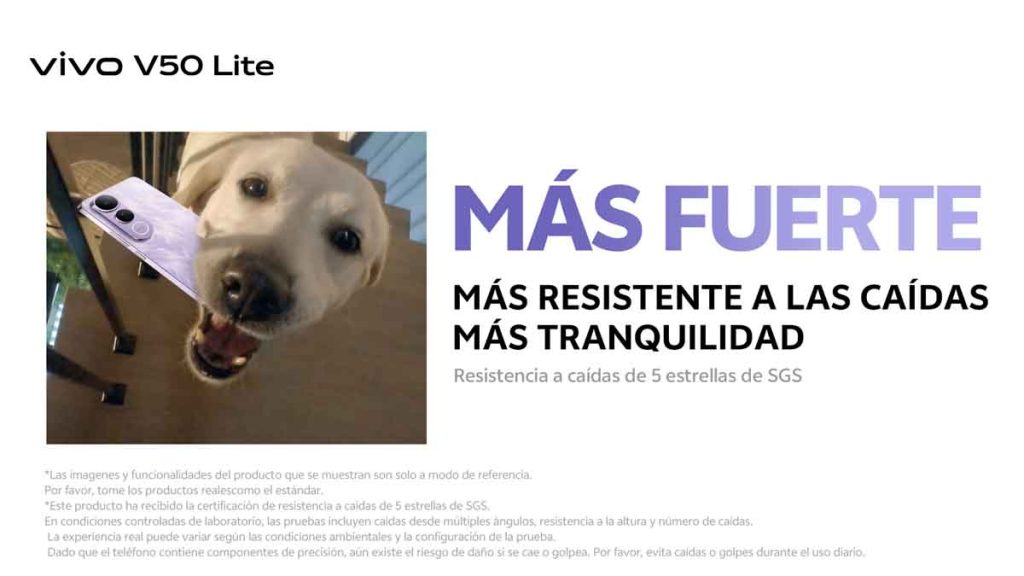 Vivo Smartphone presenta el vivo V50 Lite, un aliado resistente con gran batería y cámara, ideal para dueños de mascotas traviesas.