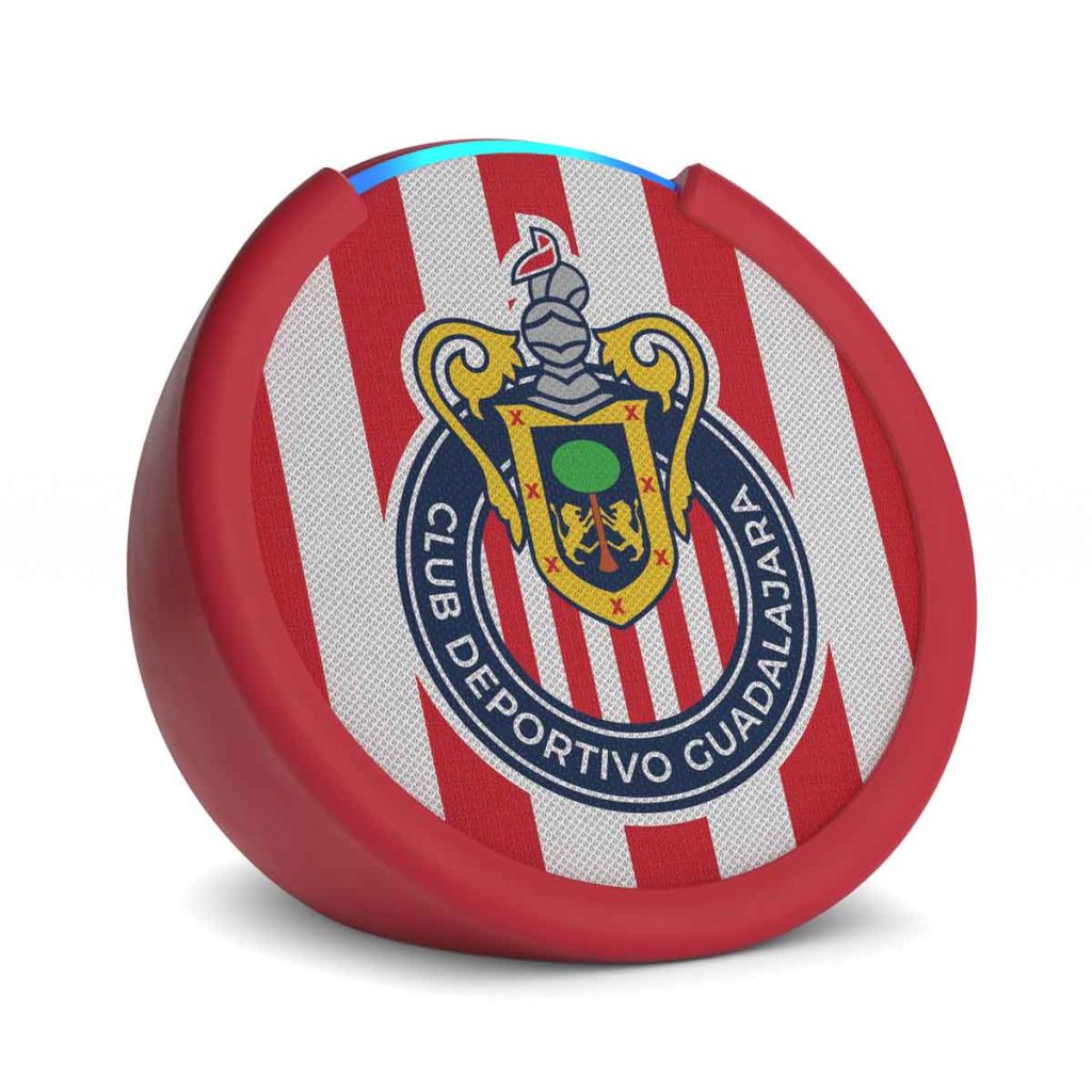 Chivas y Amazon Alexa presentan el Echo Pop Edición Limitada del Rebaño Sagrado. Por primera vez en México, un dispositivo Echo con diseño