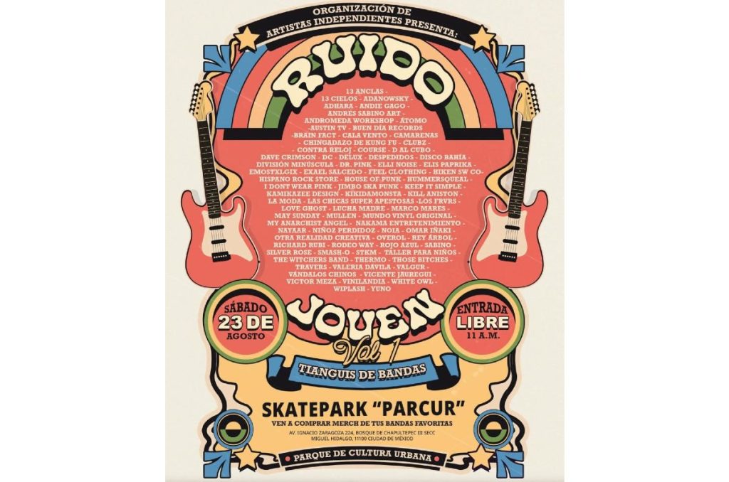 Chapultepec bazar de bandas "Ruido joven" evento gratis CDMX