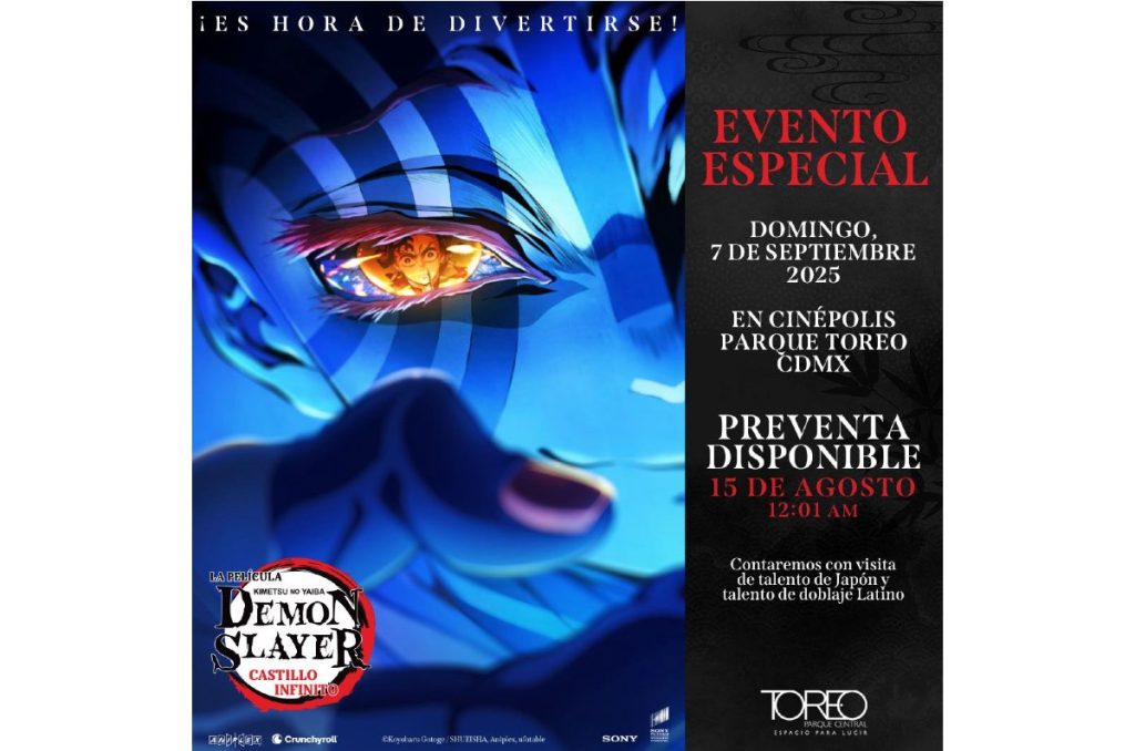 Demon Slayer Castillo Infinito película premier Parque Toreo CDMX