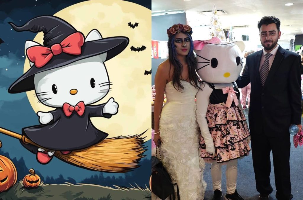 Hello Kitty Halloween evento kawaii Bazar, disfraces y calaverita CDMX 2025