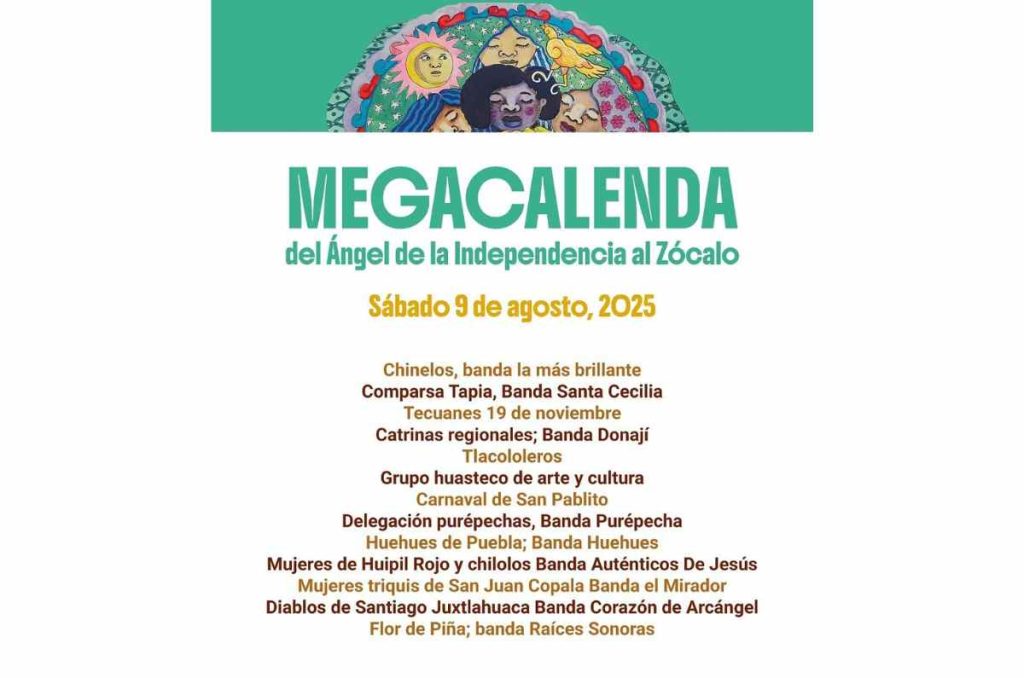 Fiesta de pueblos indígenas: Megacalenda del Ángel al Zócalo