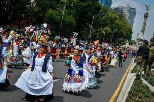 Fiesta de pueblos indígenas: Megacalenda del Ángel al Zócalo