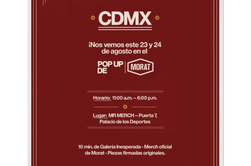 Morat Pop Up Store CDMX Palacio de los Deportes merch y precios