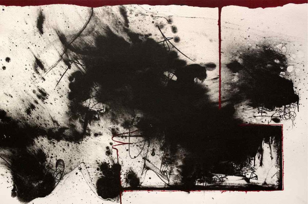 Manuel Felguérez, 1928-2020
Sin título, 2007
Tush, azúcar, aguatinta y aguafuerte, 6/26
Taller Museograbado, Zacatecas.
Medidas soporte: 56.2 x 75.8 cm.