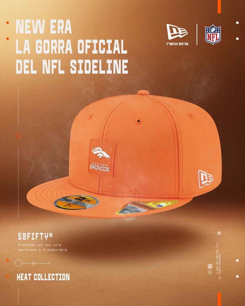 New Era presenta su colección Sideline para la temporada 106 de la NFL. Integra tecnología avanzada para rendimiento en climas extremos