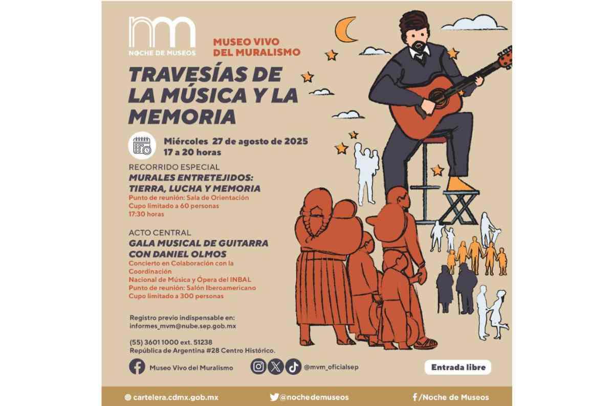 Travesía de música y memoria en Museo Vivo del Muralismo