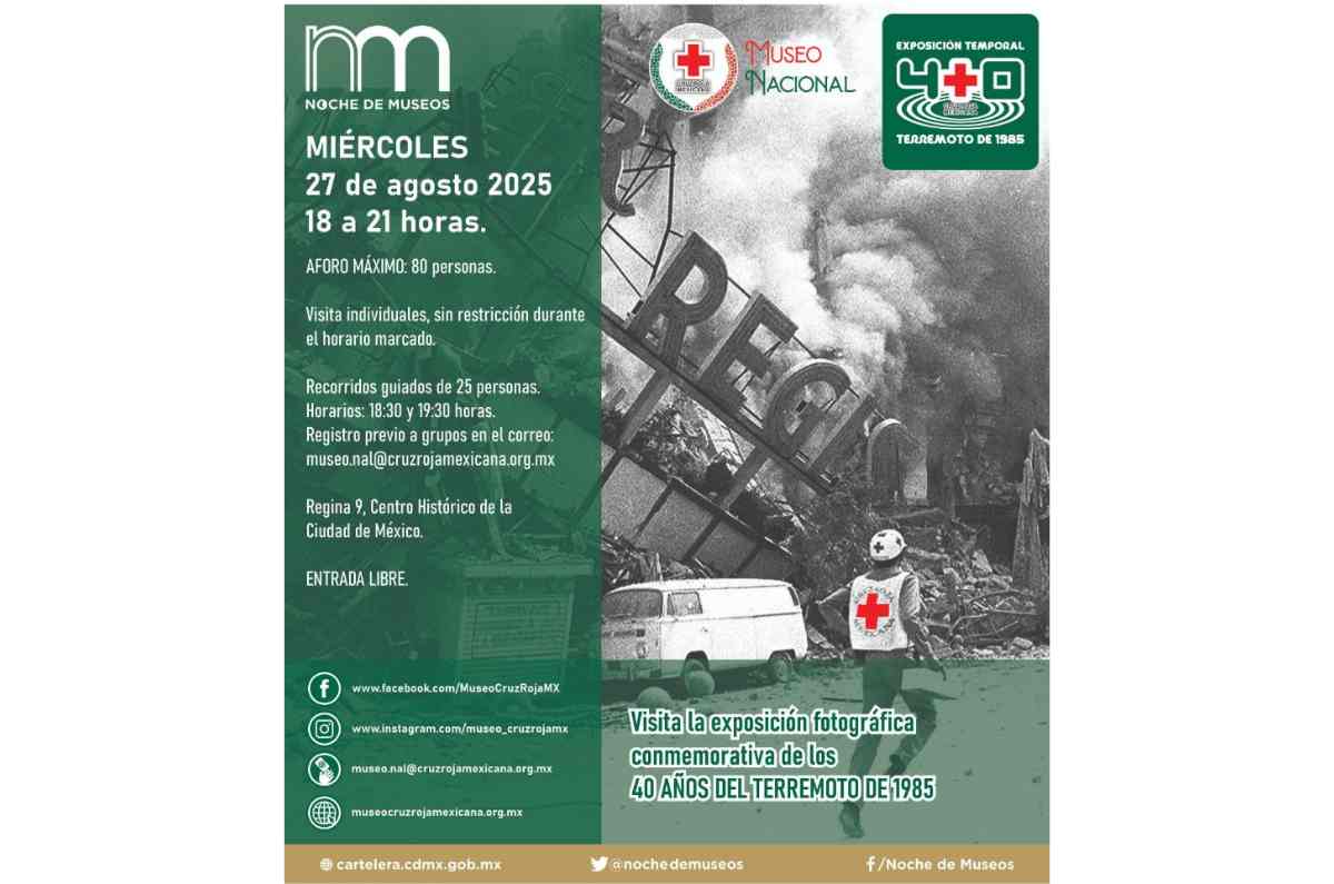 Expo de 40 años del terremoto de 1985, en el Museo de la Cruz Roja Mexicana