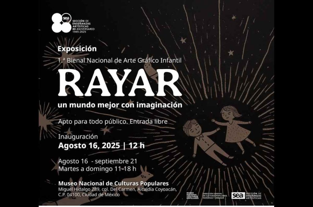 RAYAR: la Bienal Nacional de Arte Gráfico Infantil llega al Museo Nacional de Culturas Populares