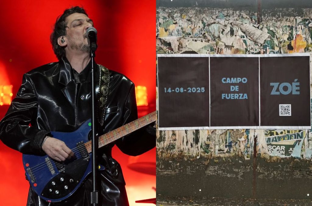 Zoé Campo de Fuerza canción posters y pantallas foto en CDMX