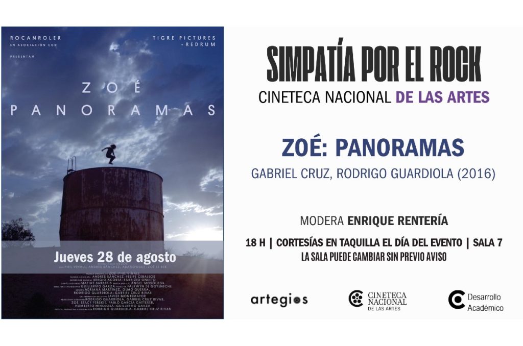 Zoé Panoramas documental proyección gratis Cineteca Nacional de Las Artes