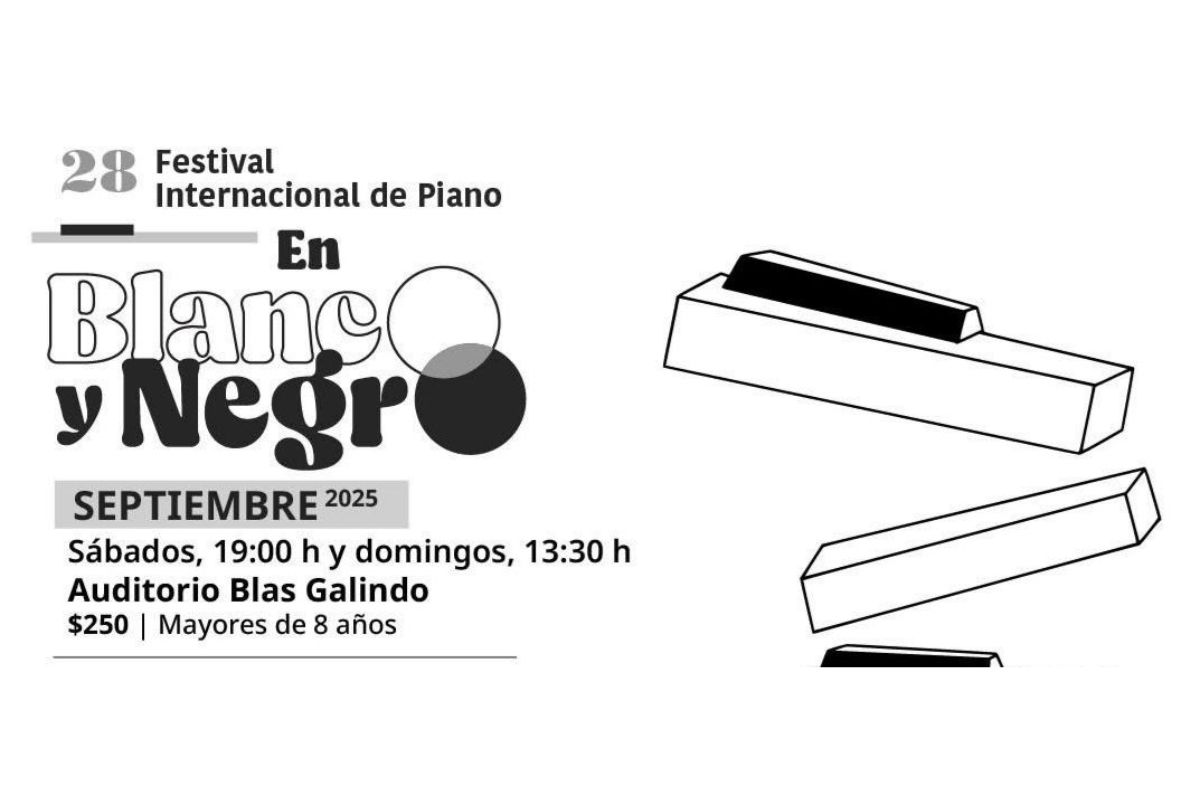 Regresa el Festival Internacional de Piano en Blanco y Negro en su edición 28°