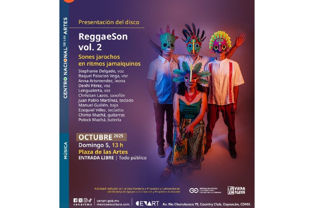 Cenart Reggae mexicano concierto gratis octubre Coyoacán CDMX