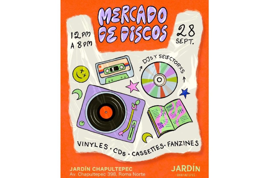 Chapultepec jardín CDMX Mercado de discos vinilos eventos gratis