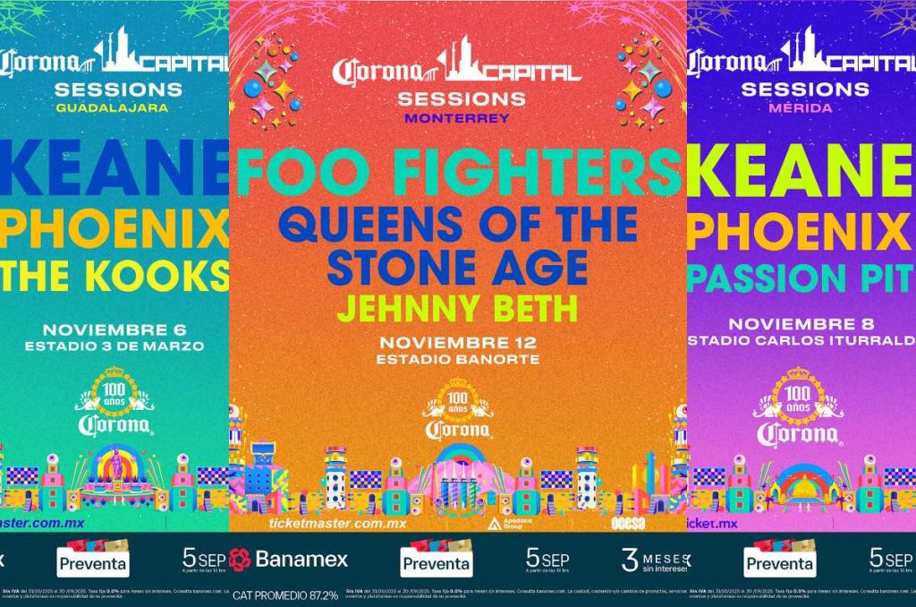 Corona Capital 2025 sesiones GDL, MTY y Mérida bandas, sedes y boletos