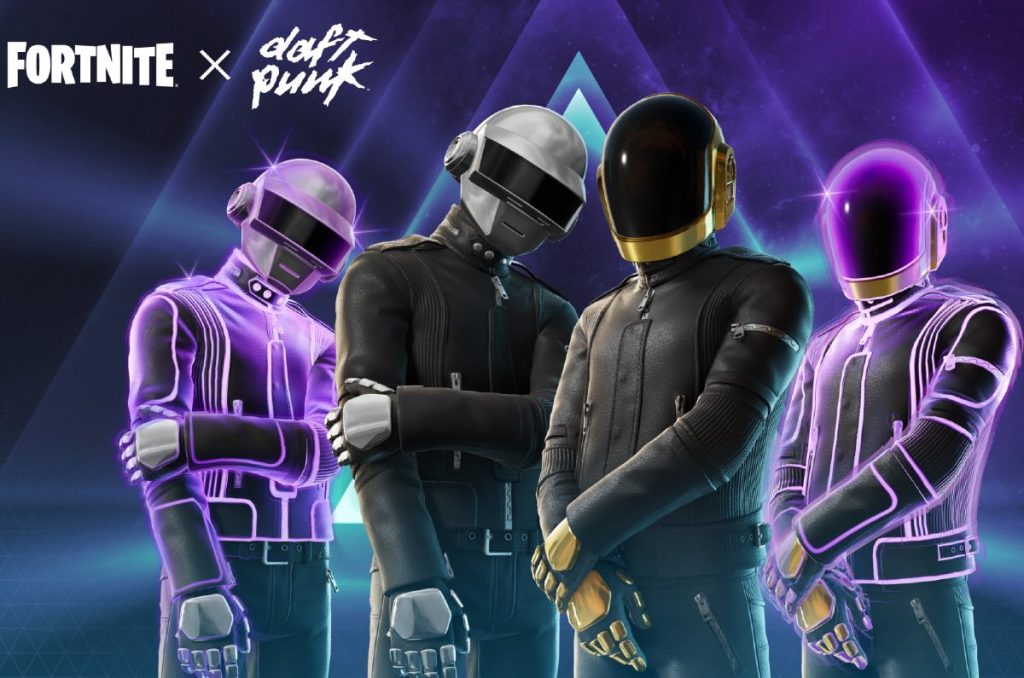 Daft Punk Fortnite colaboración experiencia y skins videojuego