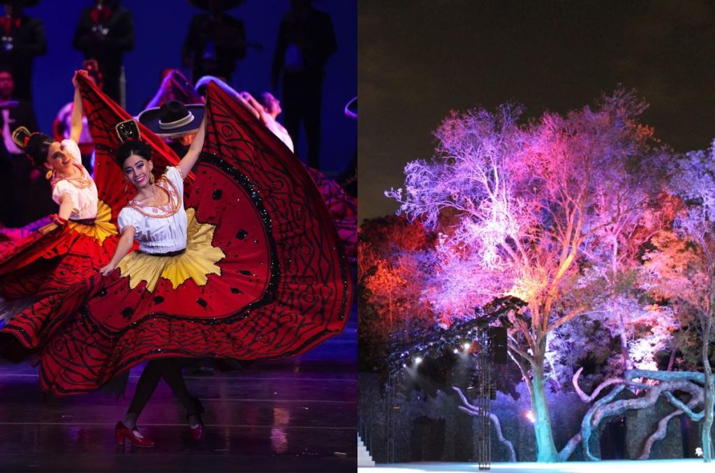 Día de Muertos Ballet de Amalia Hernández show en Lago del Bosque de Chapultepec CDMX 2025