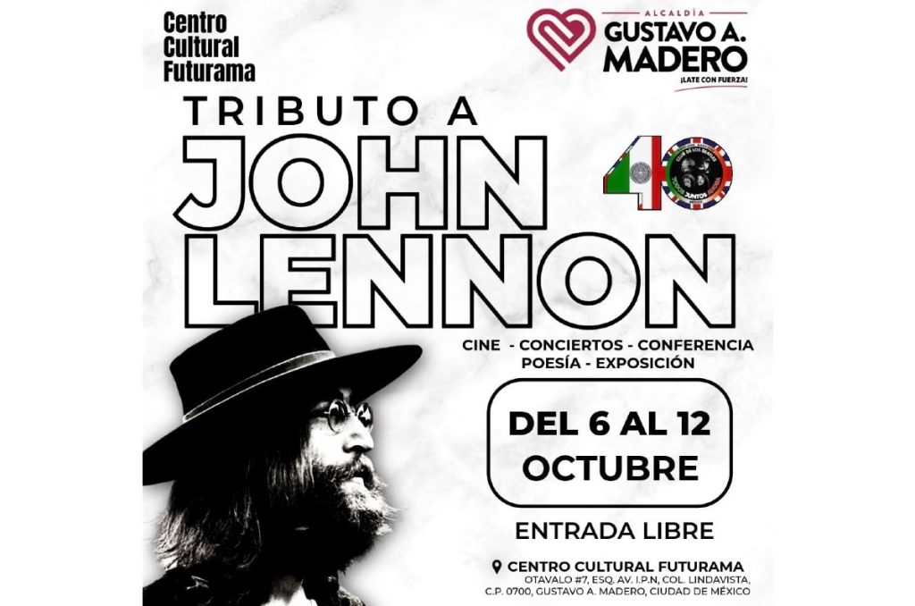 John Lennon The Beatles tributo Centro Cultural Futurama conciertos y cine gratis