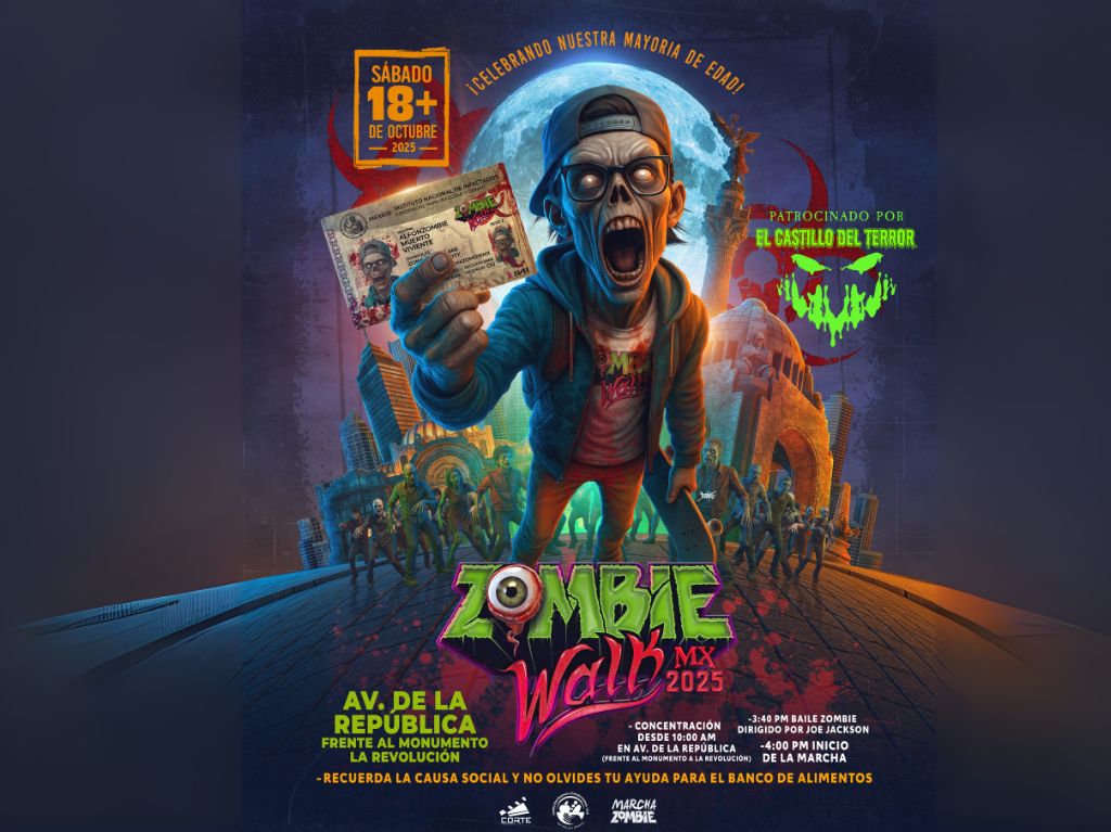 ¿Cuándo será la Marcha Zombie 2025 en la Ciudad de México? 
