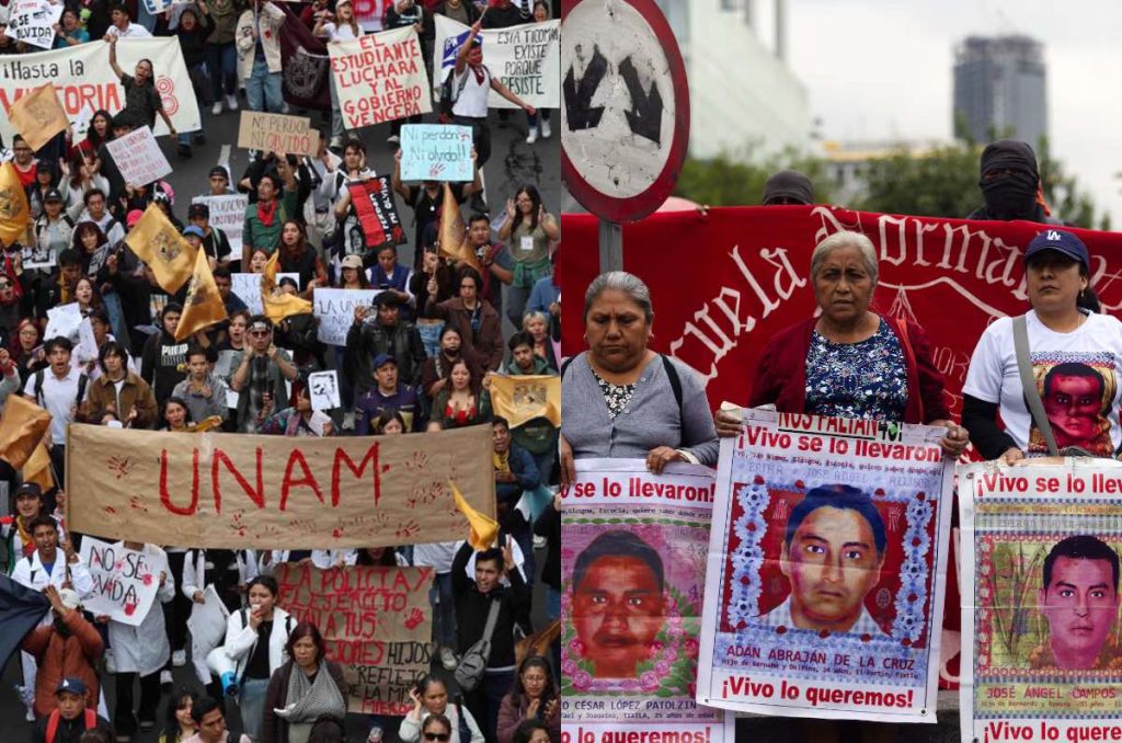 Marchas CDMX Ayotzinapa y 2 de octubre Tlatelolco 2025 horarios y rutas contingentes