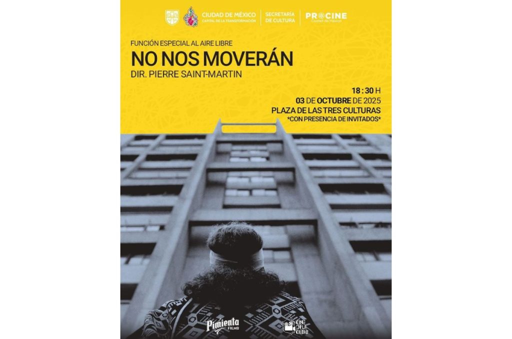 Cine al aire libre en la Plaza de las Tres Culturas: “No Nos Moverán” este 3 de octubre