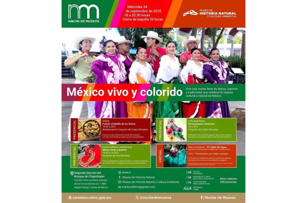 El Museo de Historia Natural celebra la Noche de Museos con México vivo y colorido