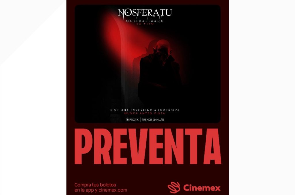 Nosferatu 1922 Cinemex película de terror musicalizada antes de Halloween en Mundo E