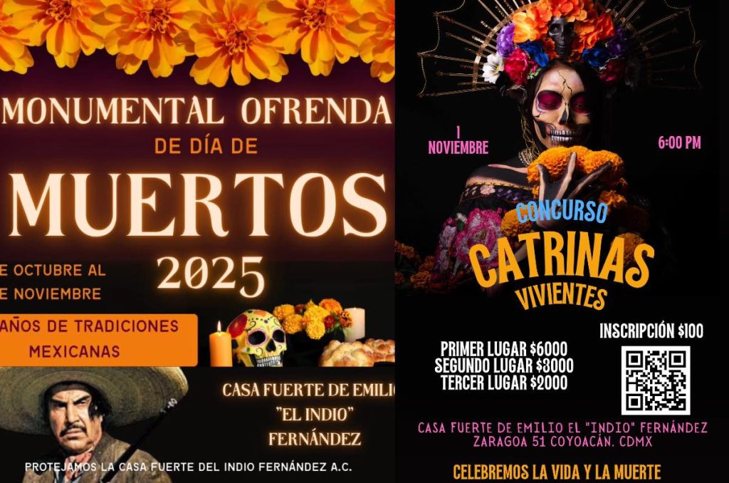 Ofrenda Día de Muertos Coyoacán CDMX Tributo cine mexicano Casa Emilio El Indio Fernández
