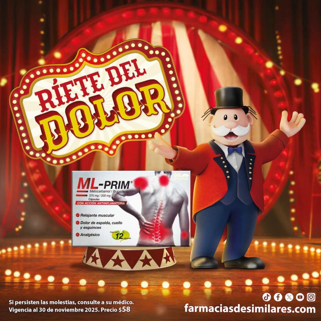 Cartel campaña "Ríete del Dolor" de Farmacias Similares