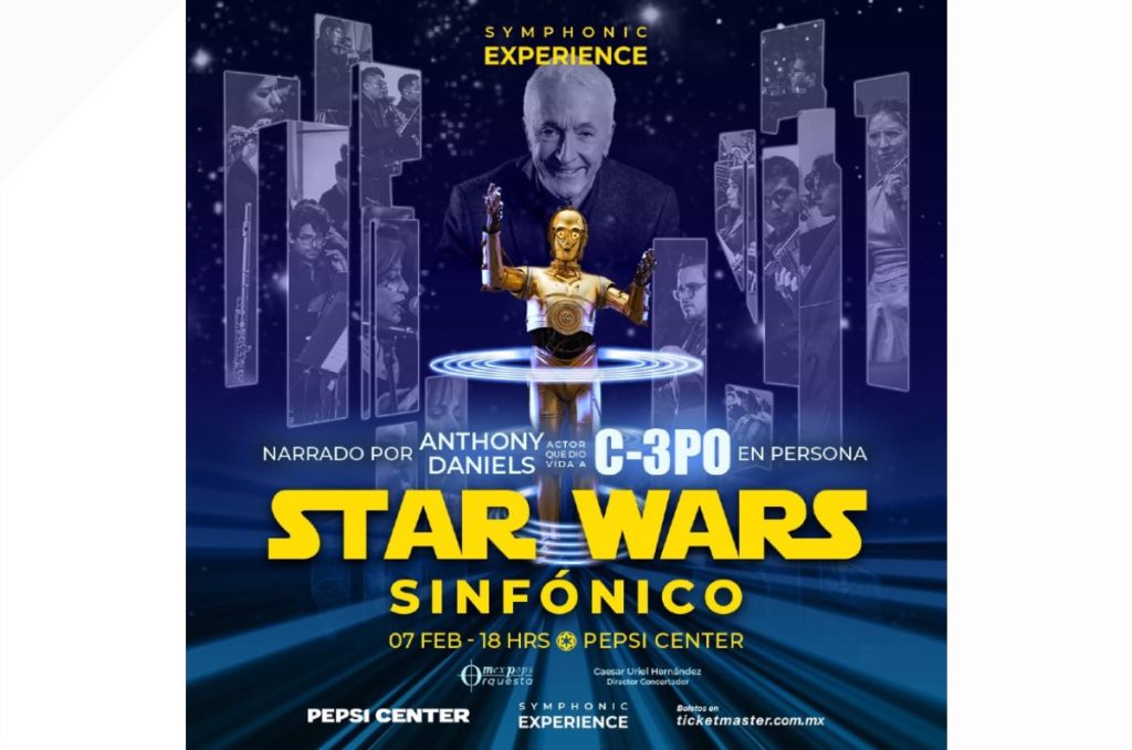 Star Wars concierto sinfonico Anthony Daniels C3PO Pepsi Center WTC CDMX