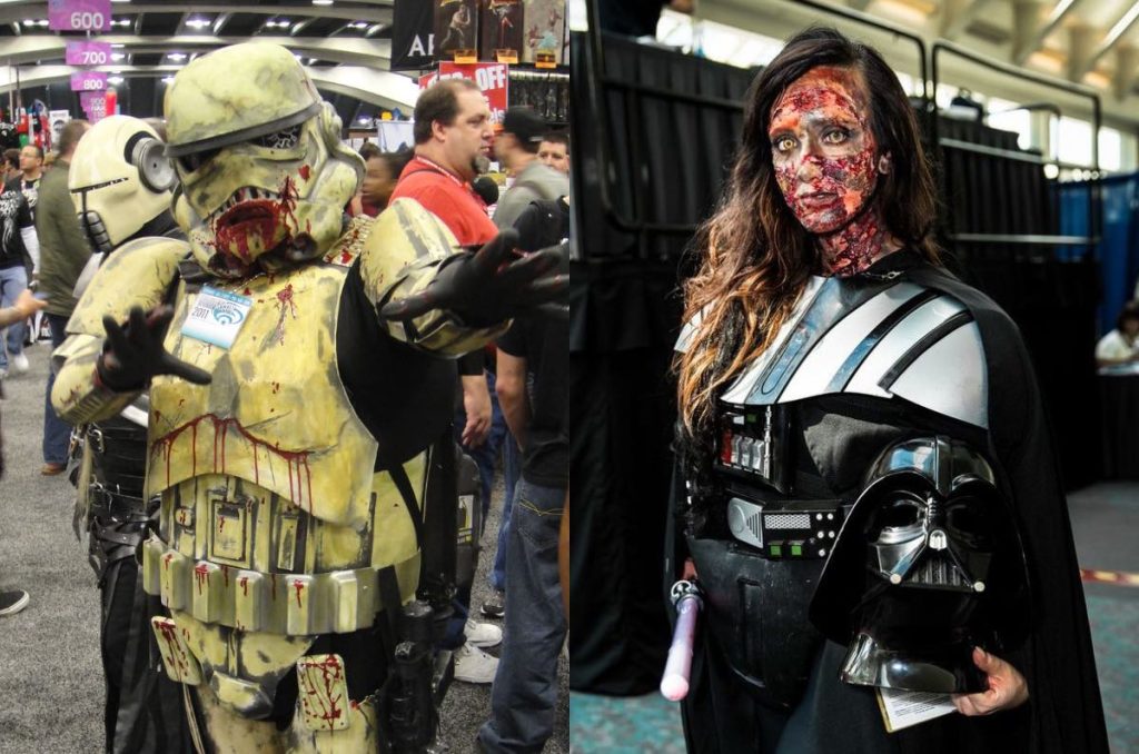 Star Wars Retro Fest CDMX zombies evento fans en Churubusco desfile, bazar y firma de autógrafos