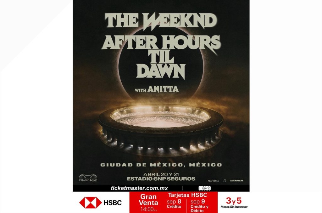 The Weeknd México Estadio GNP Seguros 2026 conciertos CDMX preventa y boletos