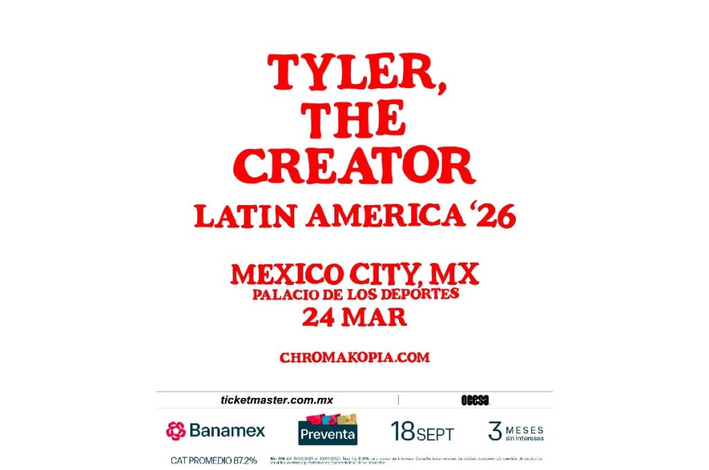 Tyler The Creator México 2026 concierto Palacio de los Deportes