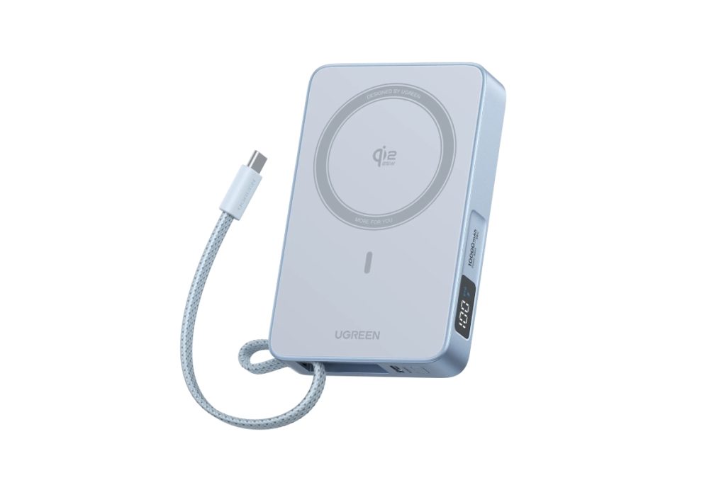 Power bank UGREEN MagFlow compatible con la certificación Qi2 25W.
