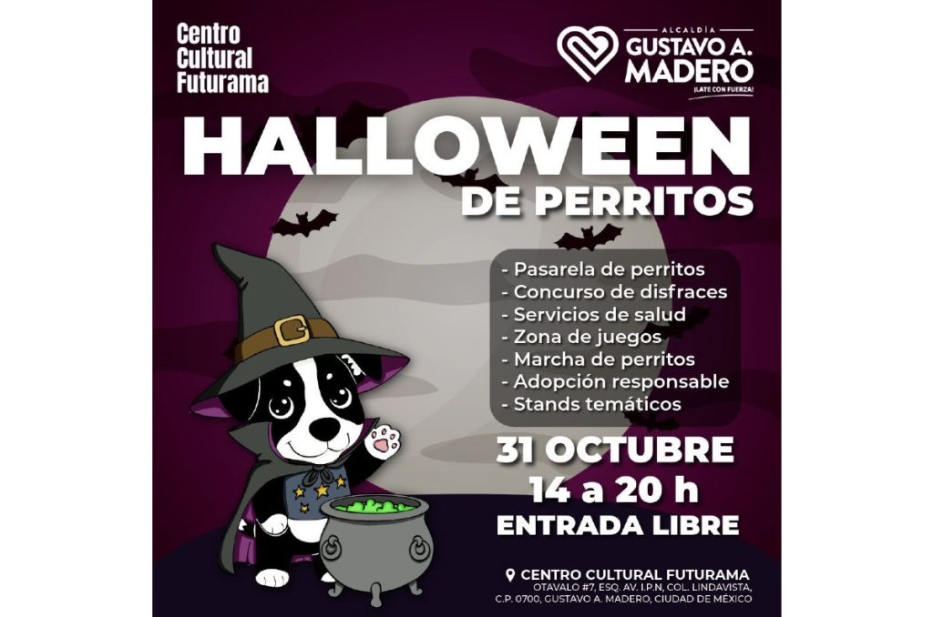Halloween de perros adopciones y concurso de disfraces Centro Cultural Futurama CDMX