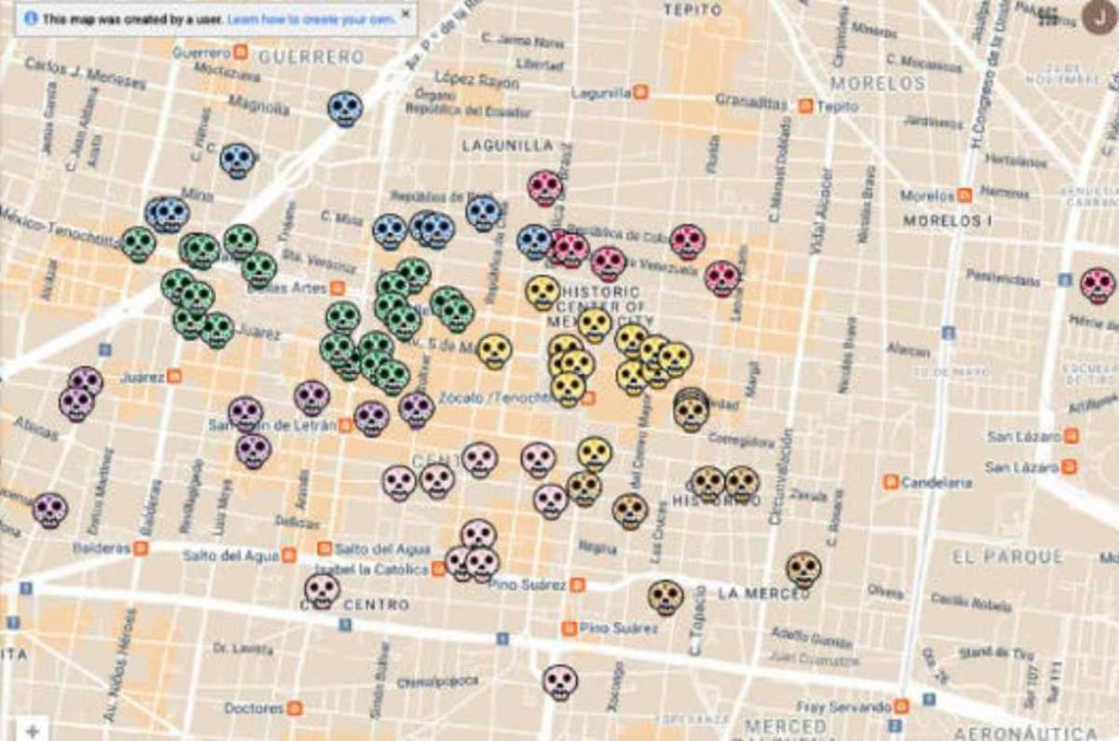 El mapa interactivo que revela los lugares más embrujados de la CDMX