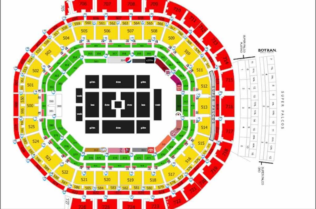 Mapa del evento Arena CDMX